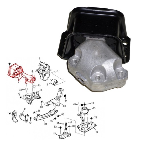 Support moteur droit pour